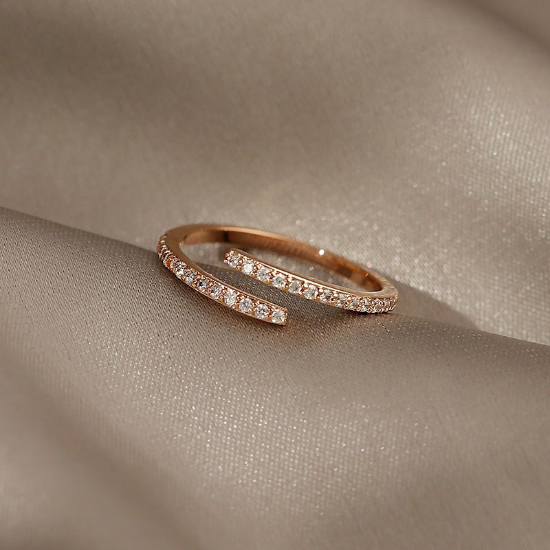 Simple And Exquisite Zircon Opening Adjustable Finger Ring Vendors