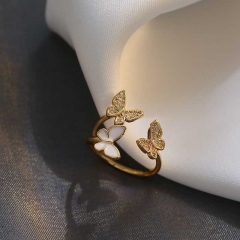 Butterfly Light Luxury Fashion Finger Ring Vendors
