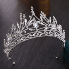 Luxury Crystal Set Baroque Bridal Crown Hair Accessories Supplier