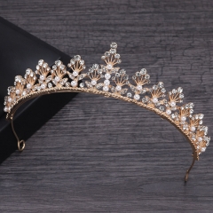 Korean Birthday Rhinestone Pearl Crown Hair Band Supplier