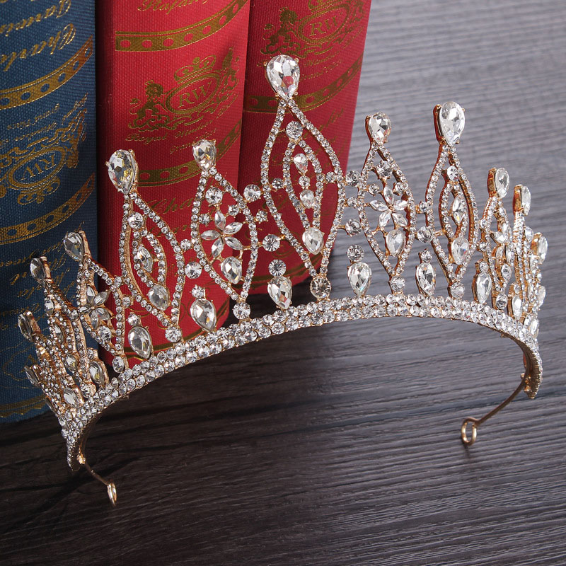 Wholesale Bridal Baroque Rhinestone Crown Hair Accessories