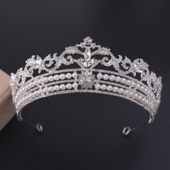 Bridal Pearl Rhinestone Crown Hair Accessories Vendors