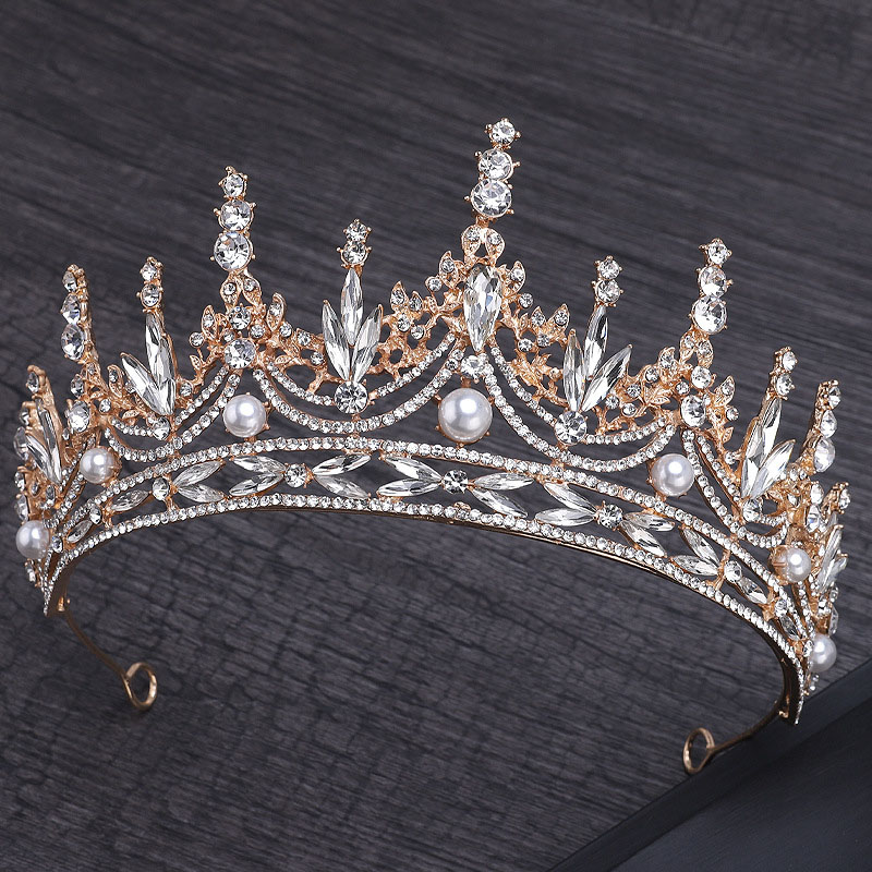 Wholesale Bride Simple Set Zirconia Rhinestone Crown