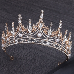 Wholesale Bride Simple Set Zirconia Rhinestone Crown