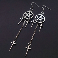 Pentagram Sword Dagger Gothic Dark Earrings Suppliers