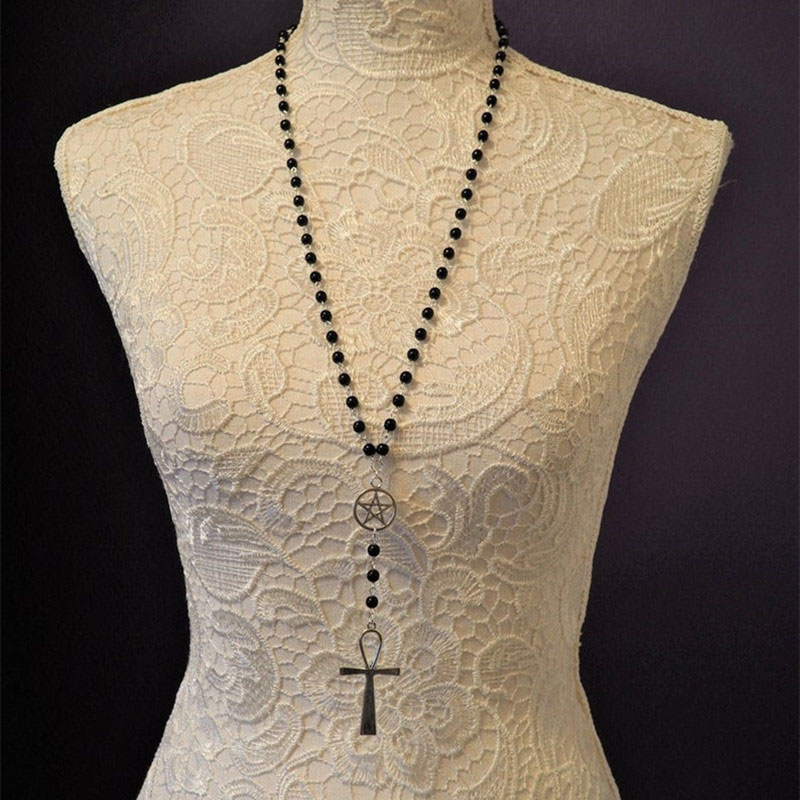 Large Cross With Beads Necklace Clasp Chain Suppliers