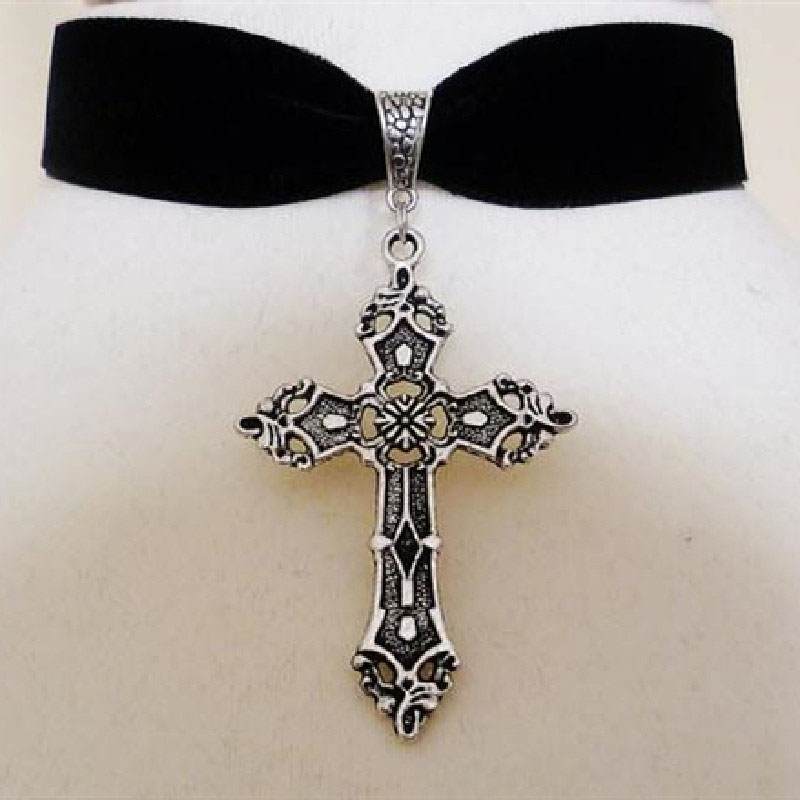 Velvet Band Cross Necklace Suppliers