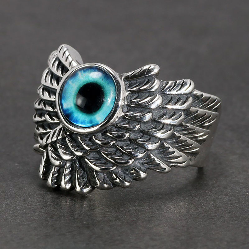 Alloy Geometric Devil's Eye Open End Adjustable Ring Distributors