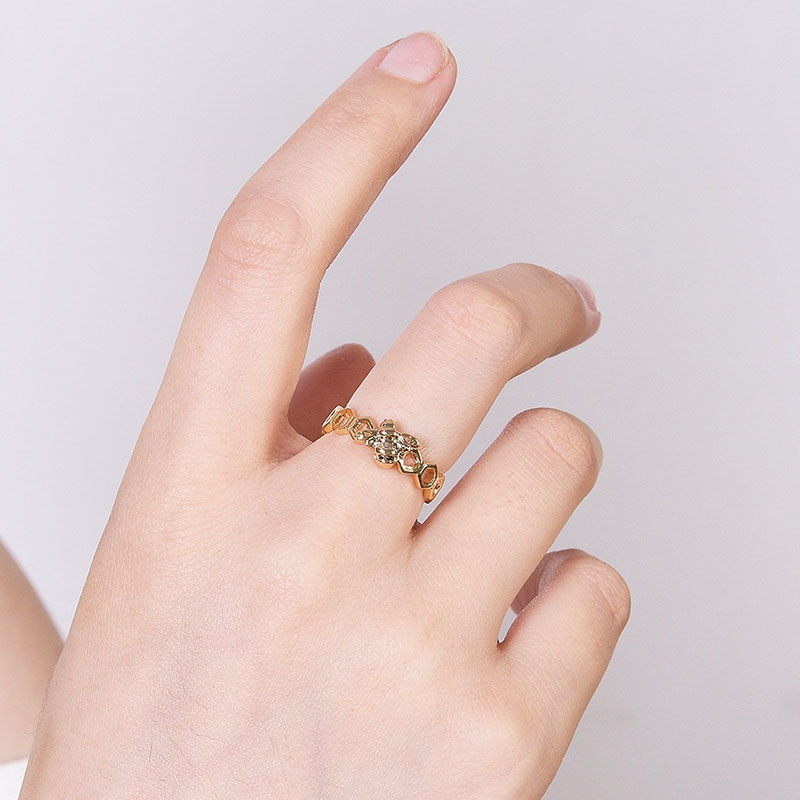 Alloy Color Hollow Bee Animal Ring Distributors