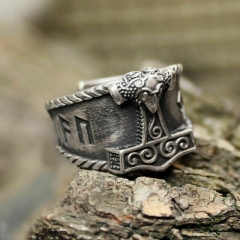 Viking Mjolnir Alloy Thor's Hammer Nordic Ring Distributors