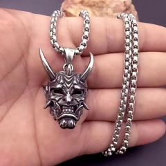 Alloy Geometric Bonjour Ghost Face Necklace Halloween Distributors