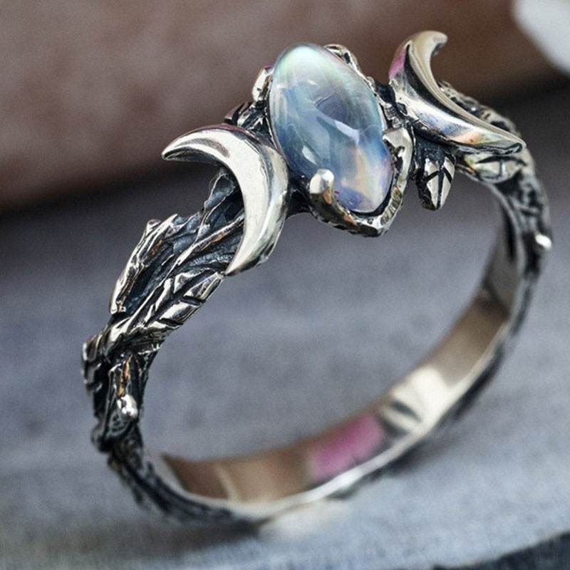 Alloy Double Moon Geometric Ring Distributors