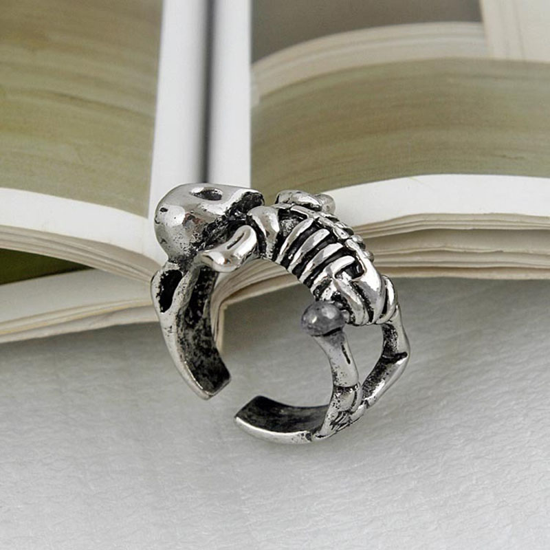 Alloy Open Ended Geometric Skull Halloween Ring Distributors