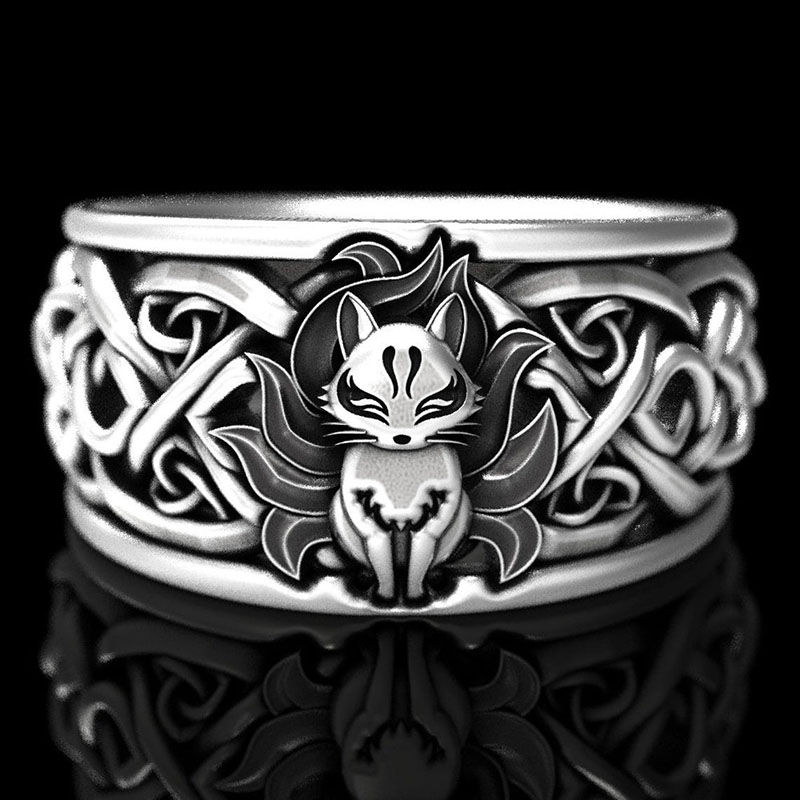 Fashion Alloy Celtic Nine Tailed Fox Ring Distributors