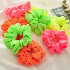 Wholesale Jewelry Korean Version Of The Fluorescent Color Large Intestine Circle Monochrome Elastic Band Hair Band