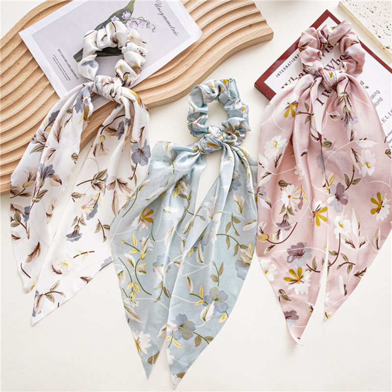 Wholesale Jewelry Satin Floating Ribbon Large Flower Fabric Large Intestine Hair Band