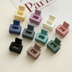 Wholesale Jewelry Korean Version Of The Frosted Cute Square Morandi Color Small Clutch Clip