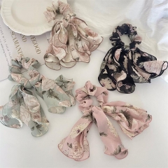 Wholesale Jewelry Large Flower Bow Lock Edge Large Intestine Hair Band Fabric Shredded Flower Headband