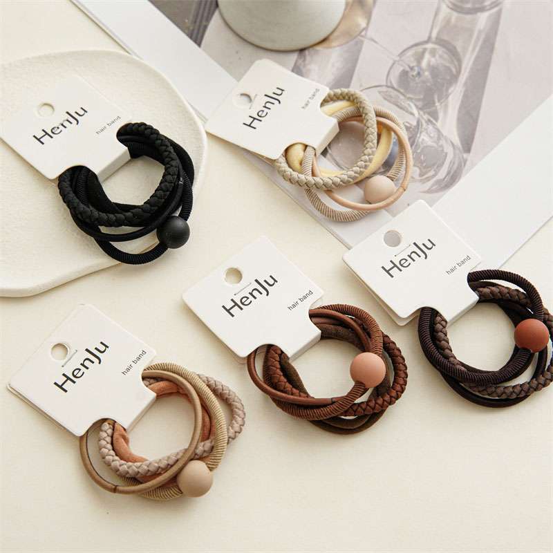 Wholesale Jewelry 4-piece Set Of Hair Band Head Rope Simple Small Leather Band