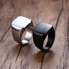 Simple Black Glossy Fashion 4-color Alloy Finger Ring Manufacturer