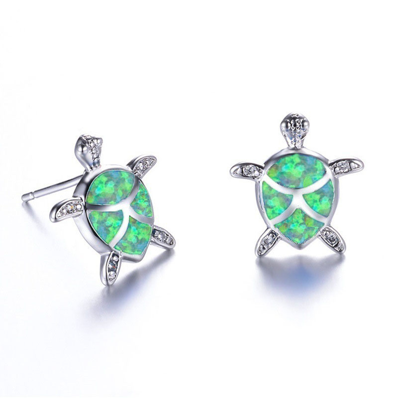 Opal Turtle Stud Earrings Manufacturer