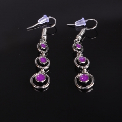 Imitation Opal Three-ring Long Simple Earrings Manufacturer