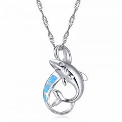 Fashion Opal 5 Colors Shark Necklace Cute Collarbone Chain Manufacturer