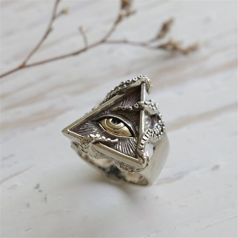 Horus Eye Octopus Triangle Eye Personality Ring Manufacturer