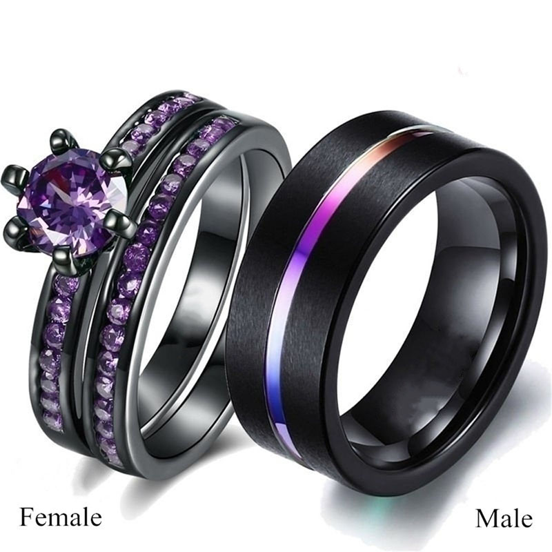 Couple's Set Ring Round Diamond Six Claw Fashion Ring Manufacturer