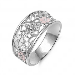 Diamond Set Cherry Blossom Love You To The Moon And Back Ring Manufacturer