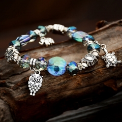 Elephant Colorful Crystal Miao Butterfly Bead Bracelet Manufacturers