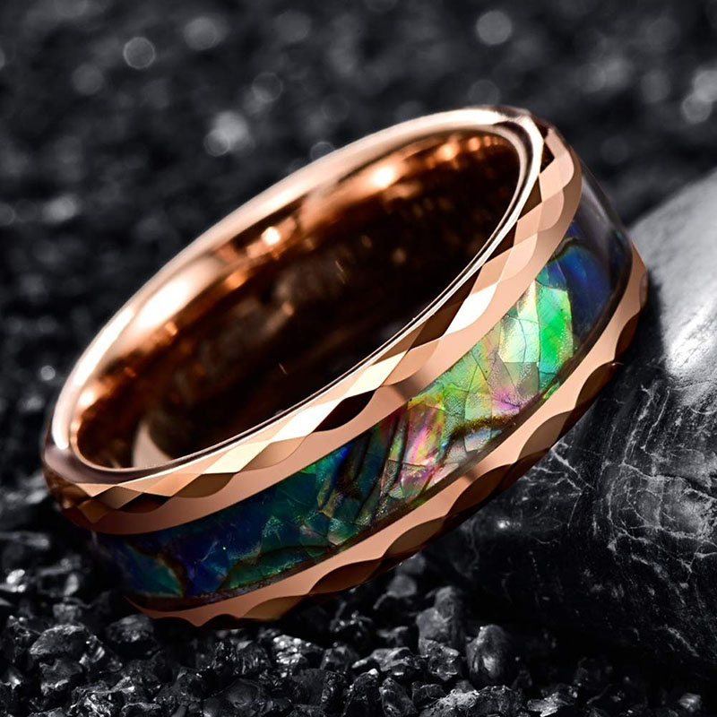 Shell Inlay 8mm Tri-color Inlay Colored Shell Ring Manufacturer