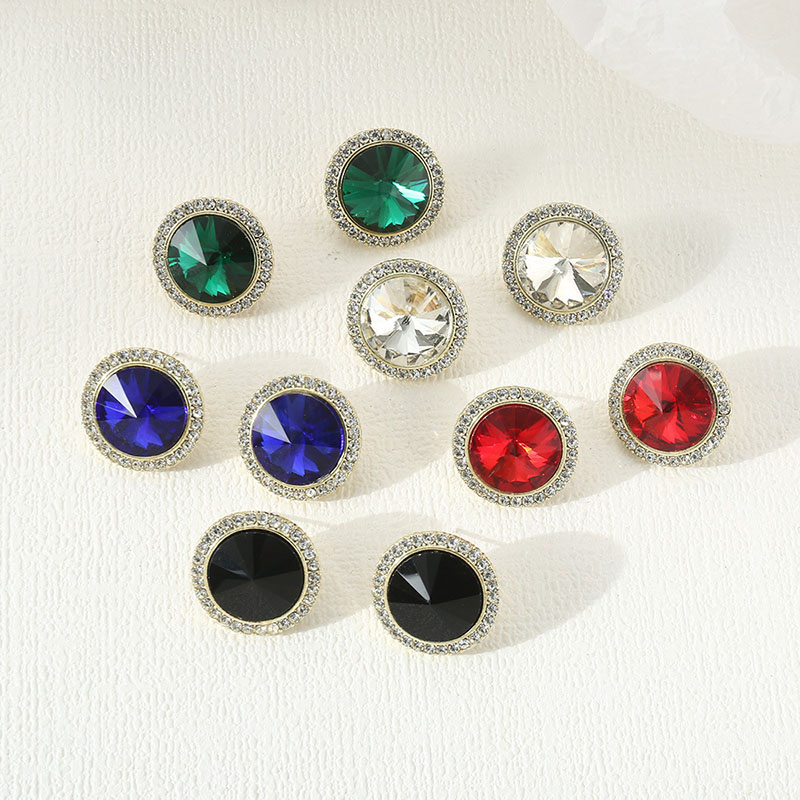 Wholesale Colorful Zircon Alloy Plating Fashion Earrings