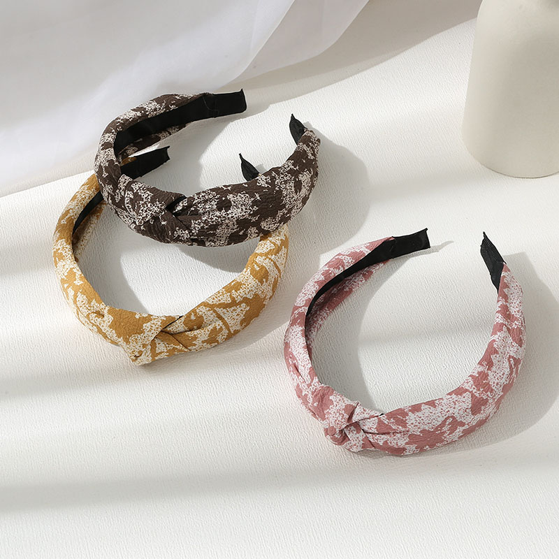 Wholesale Korean Cross Knot Fashion Simple Print Headband