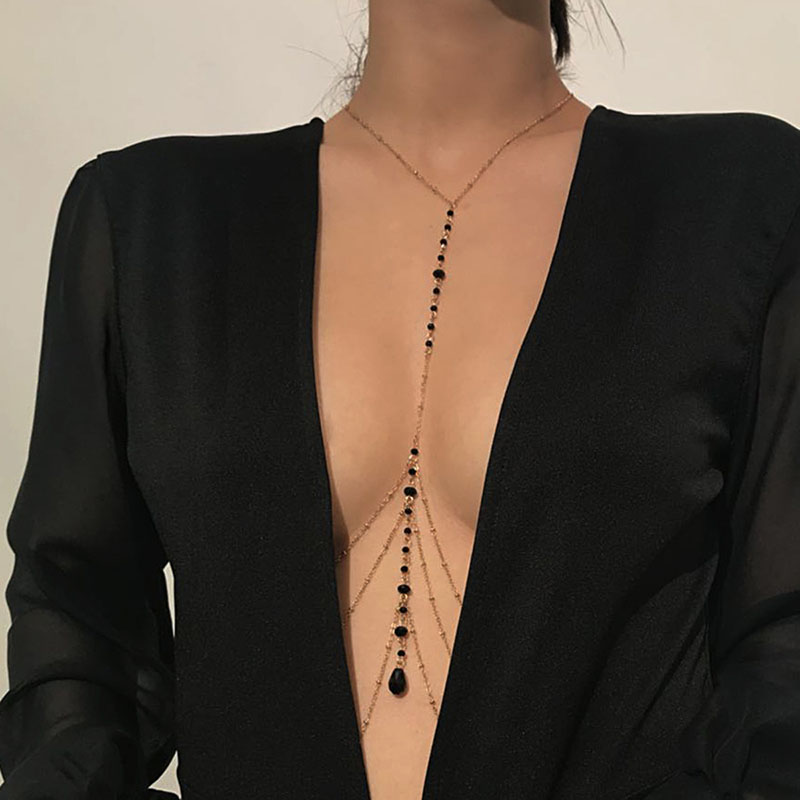 Simple Tassel Sexy Multi-layer Handmade Crystal Body Chain Suppliers