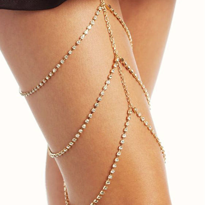 Multi-layer Claw Chain Sexy Rhinestone Thigh Chain Suppliers