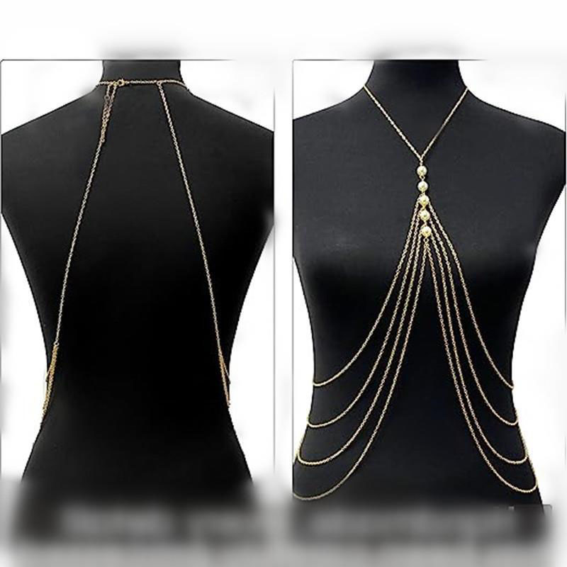 Fashion Exaggerated Pearl Tassel Waist Chain Multi-layer Chain Body Chain Vendors