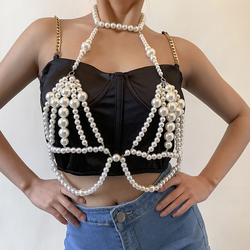 Sexy Imitation Pearl Bikini Chain Body Chain Suppliers