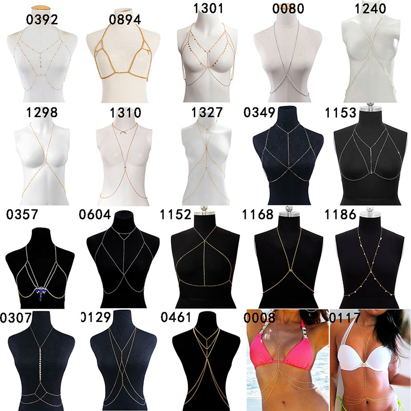 Sexy Diamond Encrusted Copper Bead Mesh Body Chain Suppliers