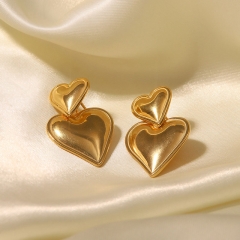18k Gold Plated Love Pendant Simple Earrings Suppliers