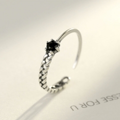 Wholesale S925 Sterling Silver Fashion Left And Right Asymmetrical Ring