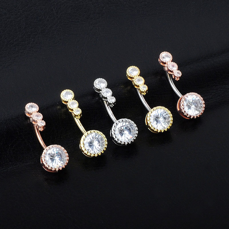Fashion Piercing With Zirconia Belly Button Ring Vendors