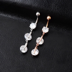 Pierced Round Zircon Belly Button Ring Vendors