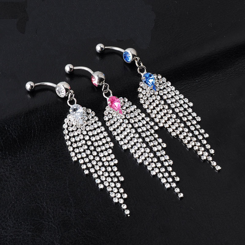 Popular Pierced With Diamonds Tassel Drops Belly Button Nails Suppliers