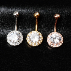 Fashion With Zirconia Round Belly Button Studs Vendors