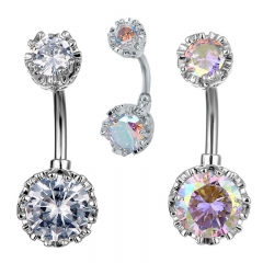 Pierced Round Zirconia Belly Button Ring Vendors