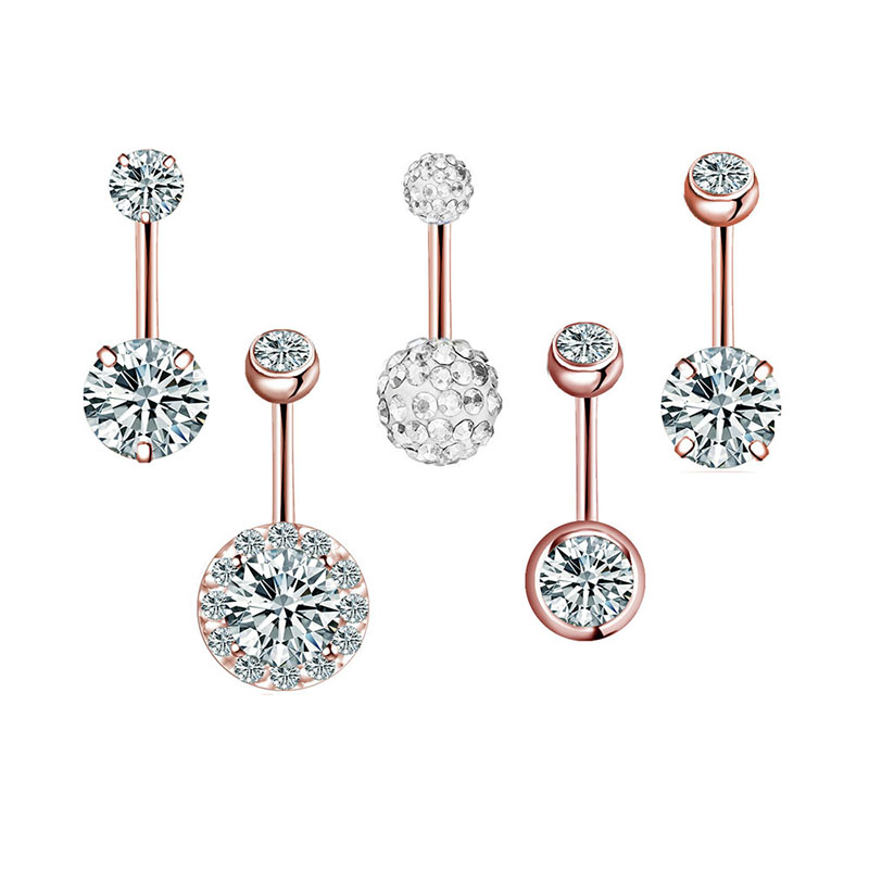 Zirconia Navel Ring Set Pierced Vendors