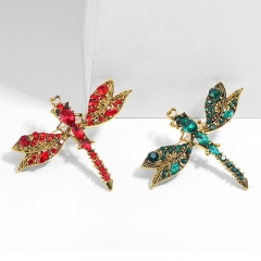 Vintage Rhinestone Dragonfly Alloy Insect Brooch Distributor