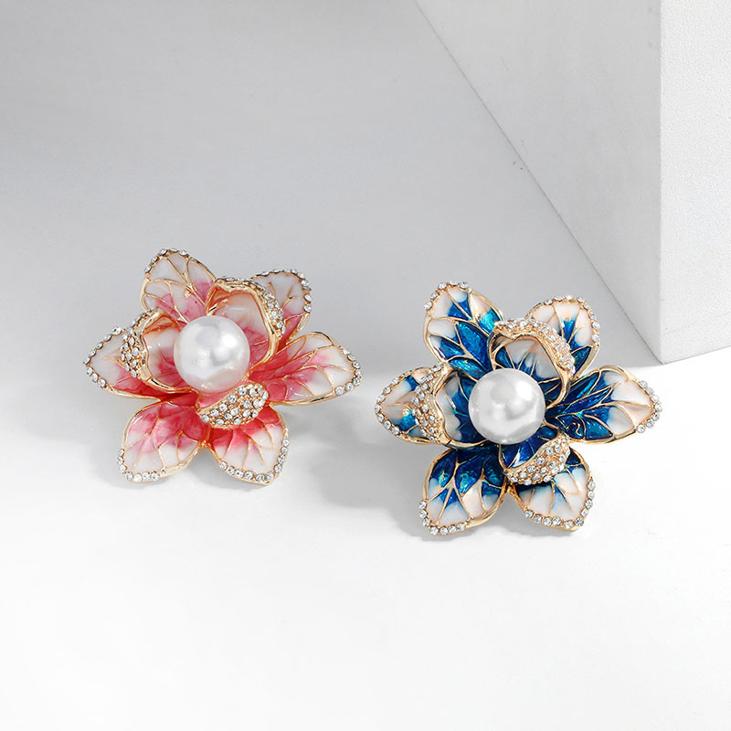 Fashionable And Elegant Enamel Drip Oiled Begonia Brooch Distributor