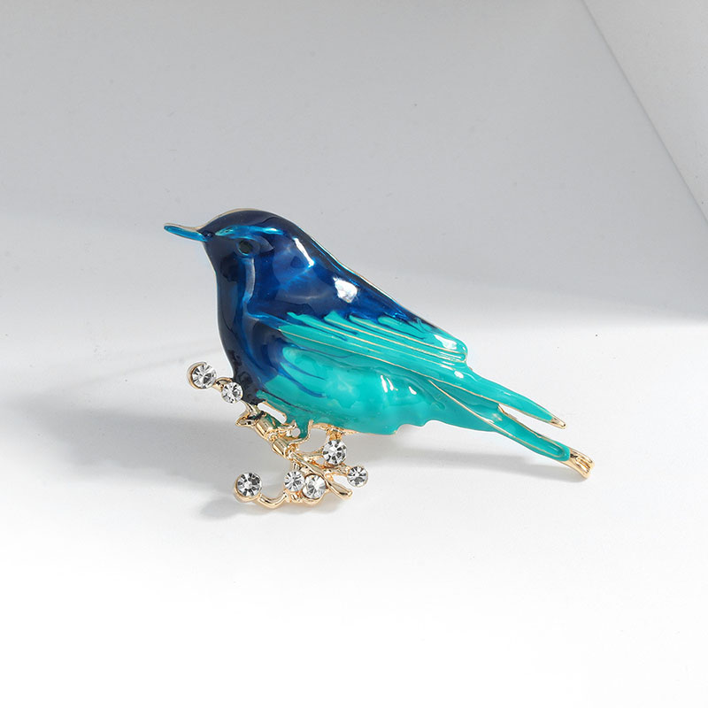 Simple Alloy Oil Dripping Bird Brooch Distributor